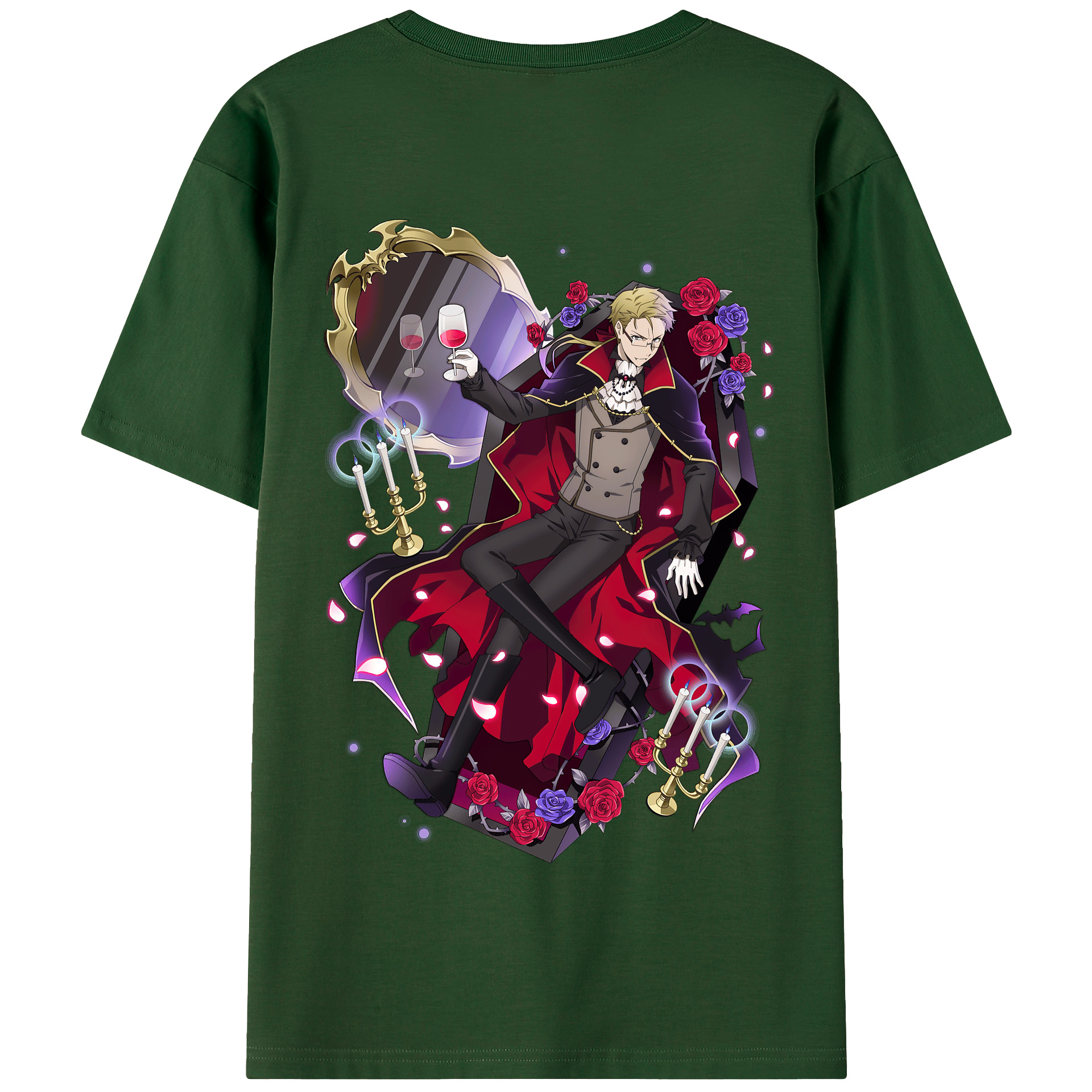 （画像用） 文豪ストレイドッグス Bungo Stray Dogs 綿100％半袖Tシャツ（背面プリント）